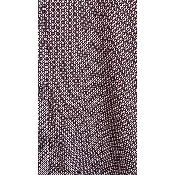 Ted Baker Men's Button Up Shirt Size 5 Burgundy Geometric Print Long Sleeve - Picture 5 of 7